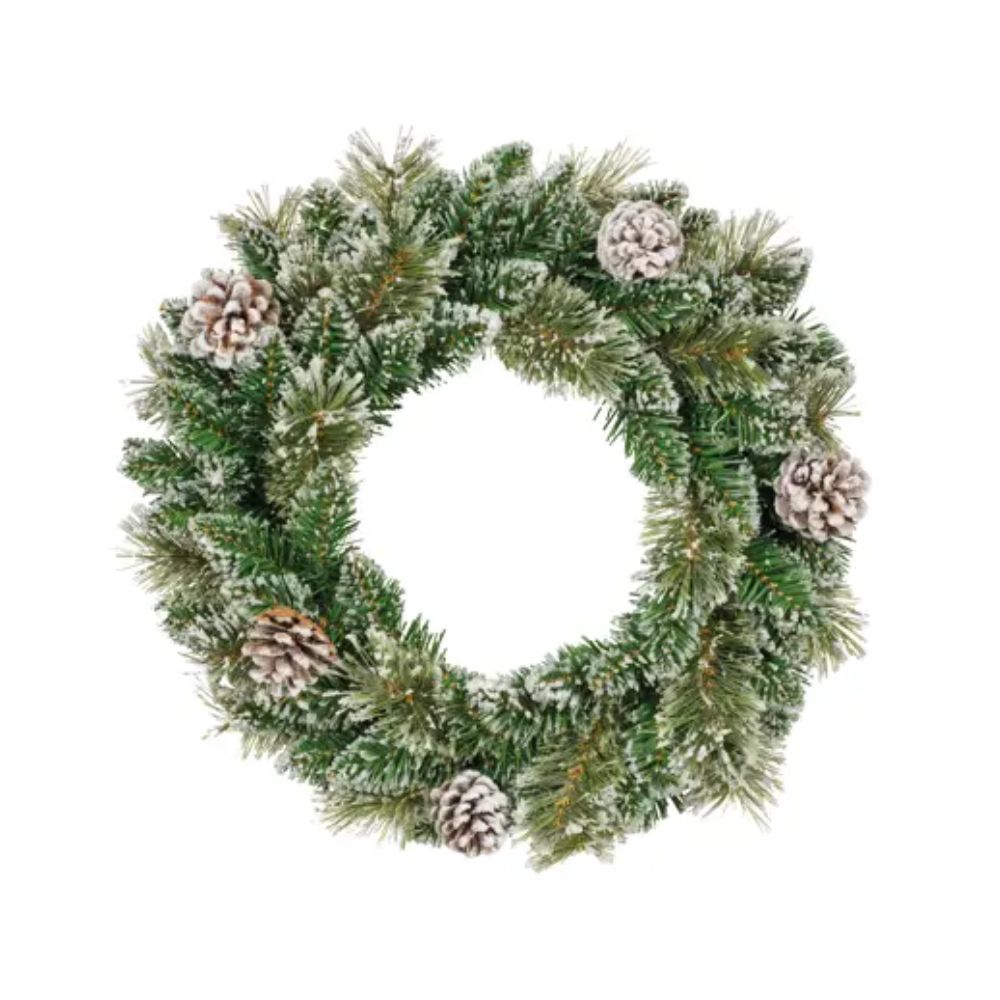 Decoris 50cm Victoria Frosted Wreath