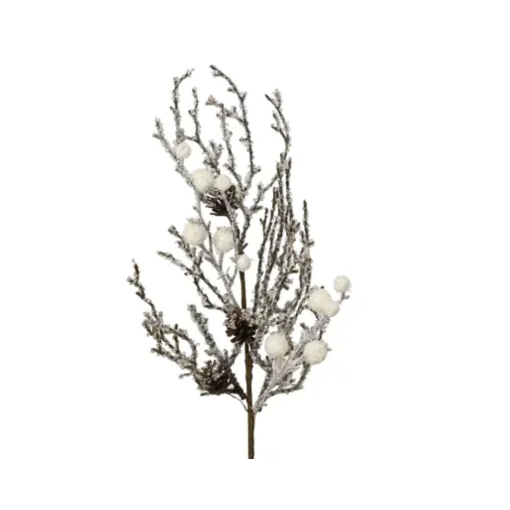 Decoris 55cm Sugar Berries & Pinecones Artifical Spray