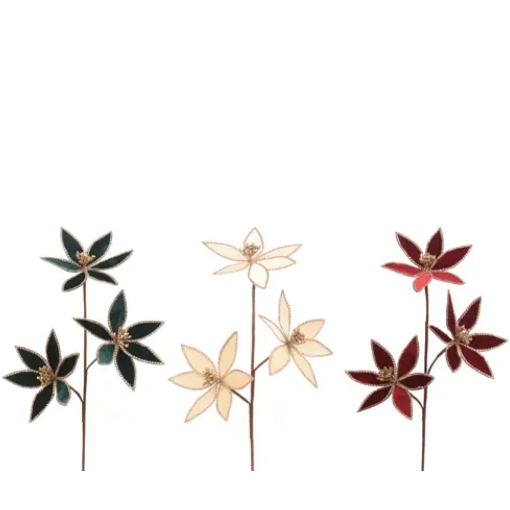 Decoris 63cm Velvet & Glitter Spray (Choice of 3)