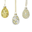 Decoris 6cm Decal Glass Egg with Flowers & Leaves (Choice of 3) - Old Railway Line Garden Centre