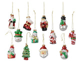 Decoris 7cm Figure Glass Hanging Decorations (Choice of 12)