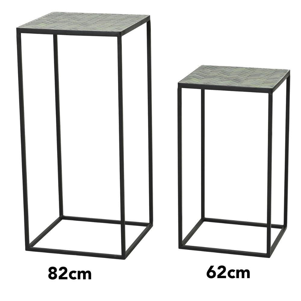 Decoris 82cm Mosaic Stone Outdoor Table - Old Railway Line Garden Centre