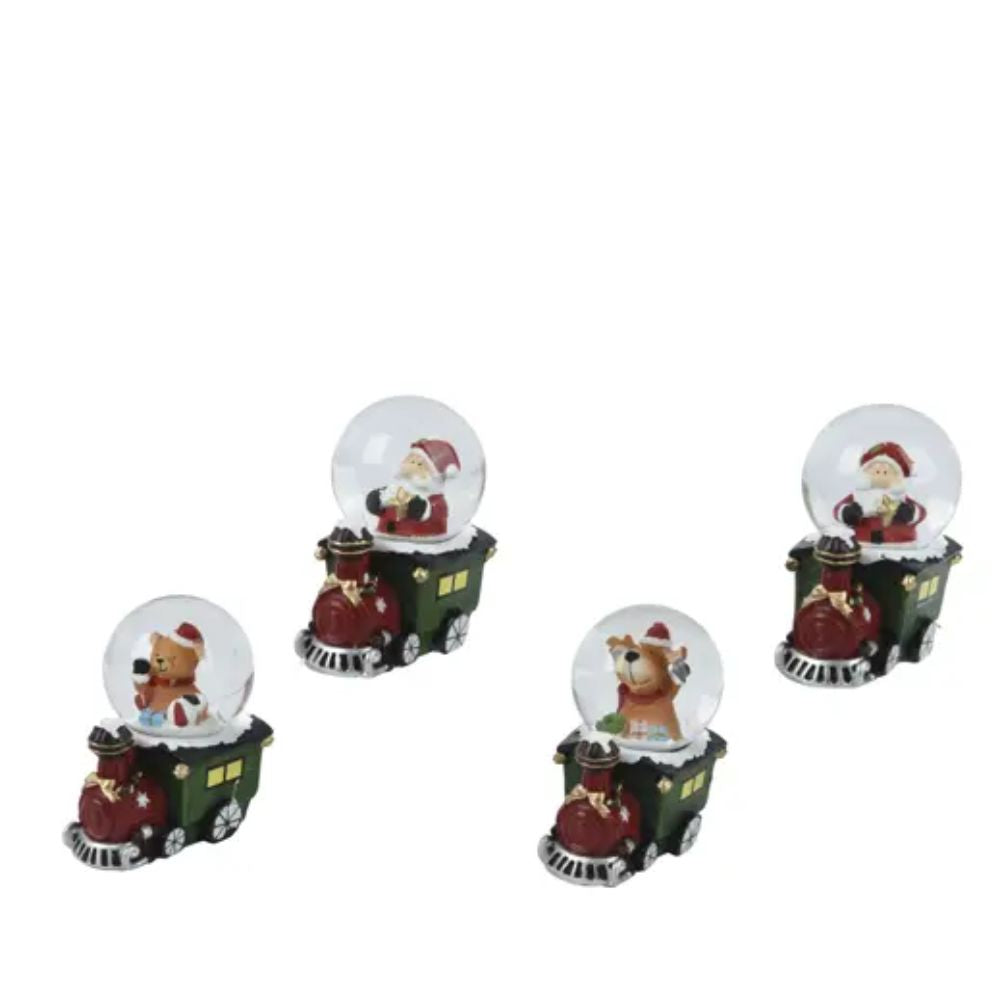 Decoris 9cm Train Snowglobe (Choice of 4)