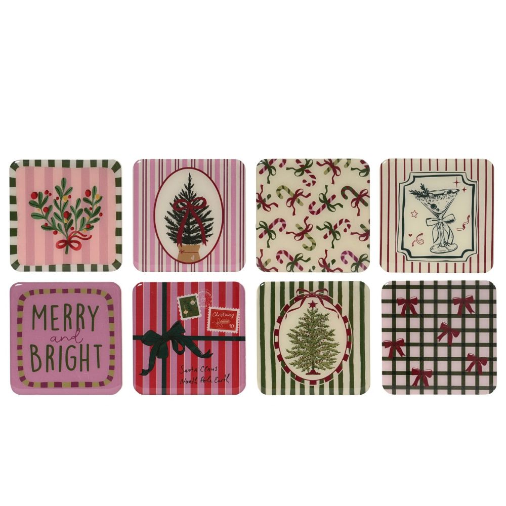 Decoris Christmass Themed Coasters (Choice of 6)