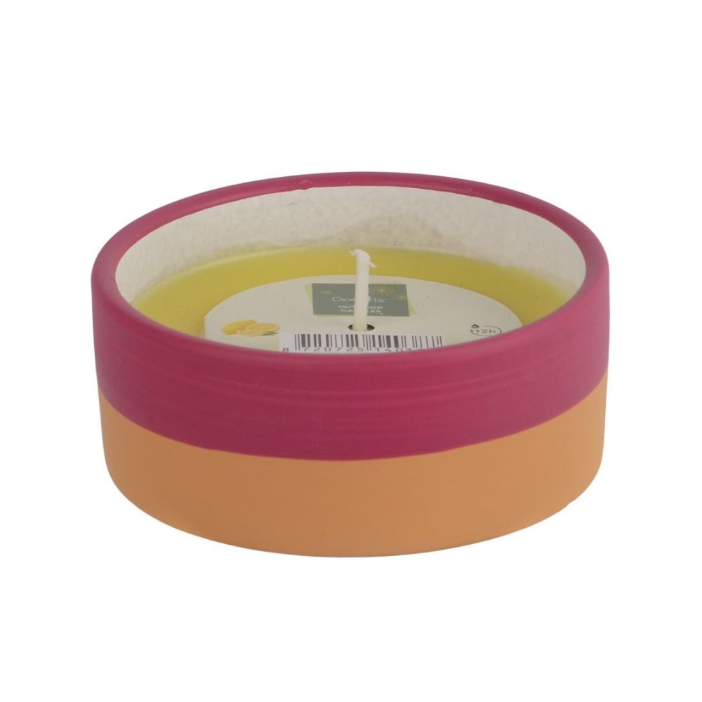 Decoris Cintronella Outdoor Round Wax Candle in Terracotta Pot (Choice of 3) - Old Railway Line Garden Centre