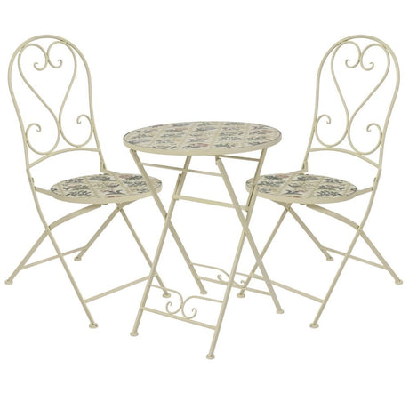 Decoris Coimbra 2-Seater Mosaic Iron Bistro Set - Old Railway Line Garden Centre
