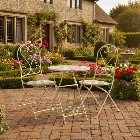 Decoris Coimbra 2-Seater Mosaic Iron Bistro Set - Old Railway Line Garden Centre