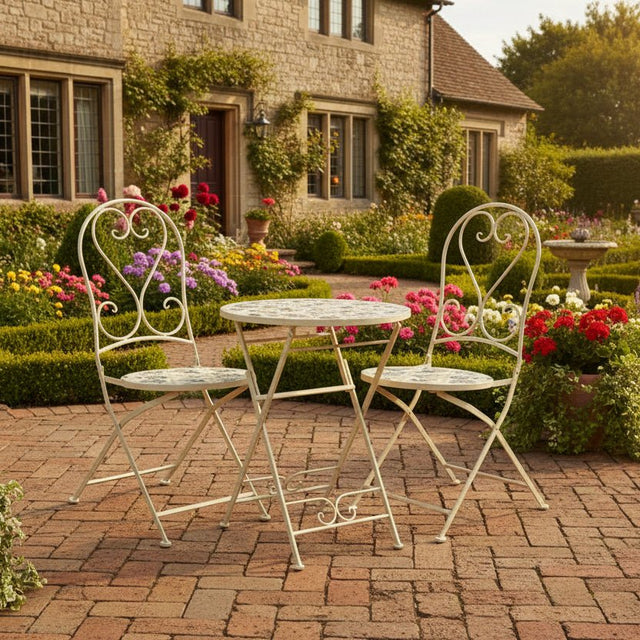 Decoris Coimbra 2-Seater Mosaic Iron Bistro Set - Old Railway Line Garden Centre