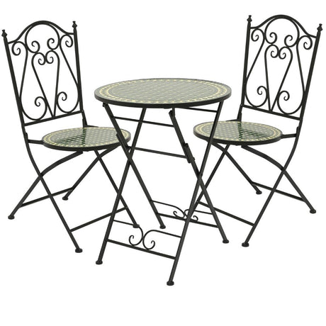 Decoris Dijon 2-Seater Mosaic Iron Bistro Set - Old Railway Line Garden Centre