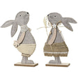 Decoris Felt Bunny with Jute Rope & Flower Design (Choice of 2) - Old Railway Line Garden Centre
