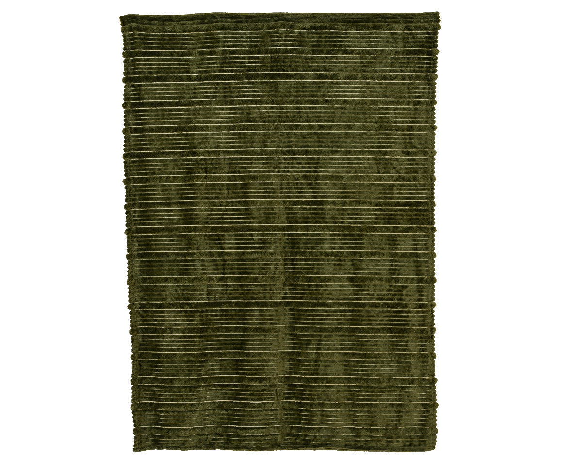 Decoris 170cm Irregular Stripe Throw - Green