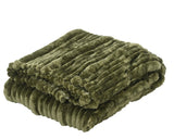 Decoris 170cm Irregular Stripe Throw - Green