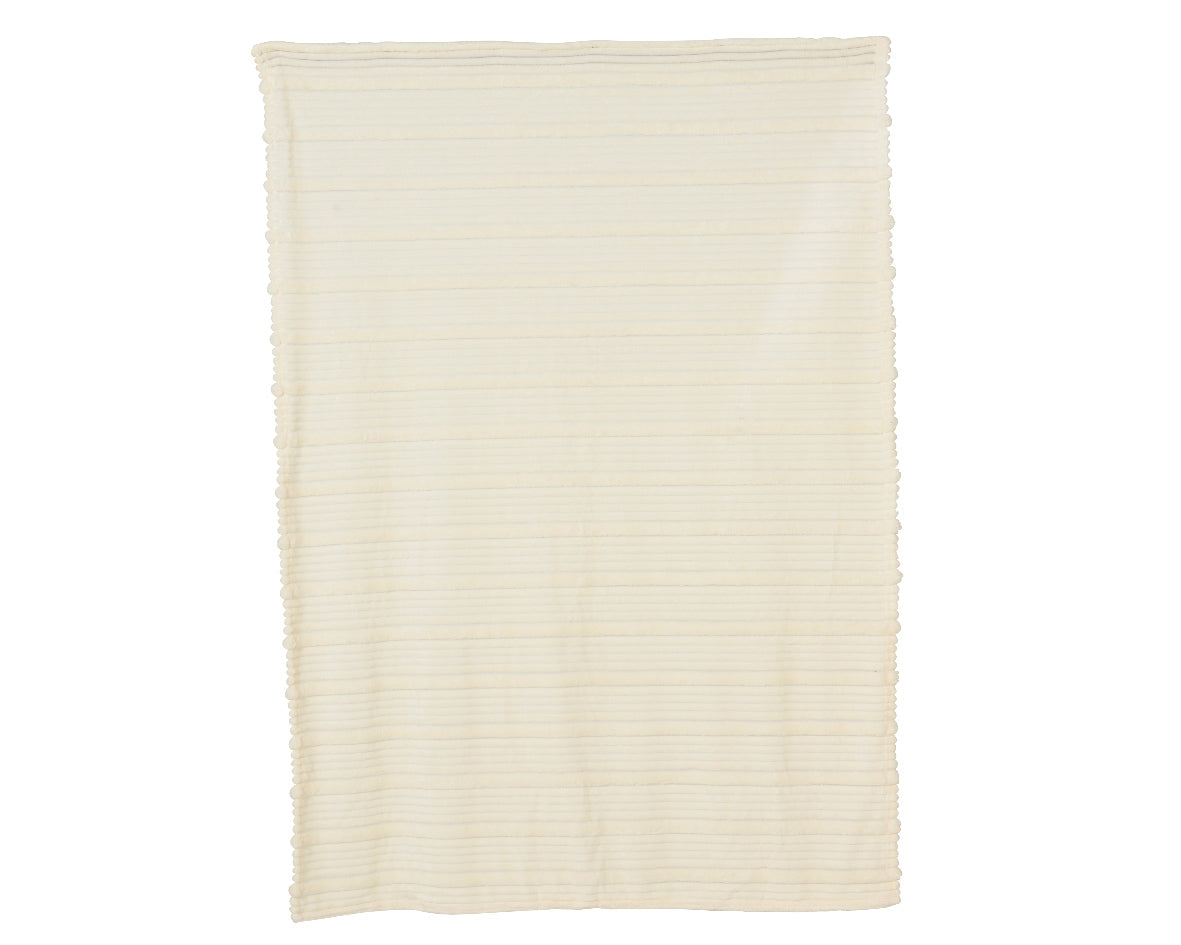 Decoris 170cm Irregular Stripe Throw - White