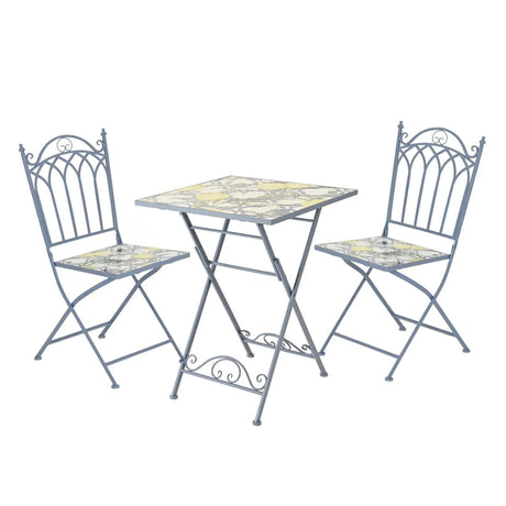 Decoris Lemon Sorrento Mosaic Bistro Chair - Old Railway Line Garden Centre