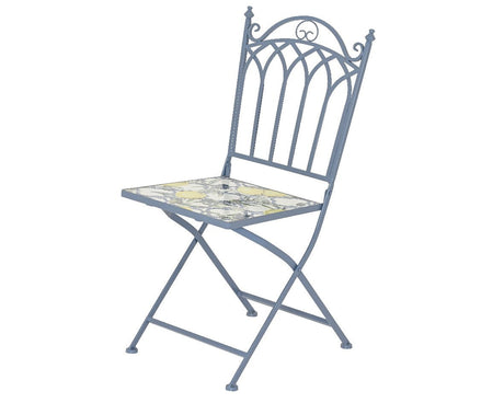 Decoris Lemon Sorrento Mosaic Bistro Chair - Old Railway Line Garden Centre