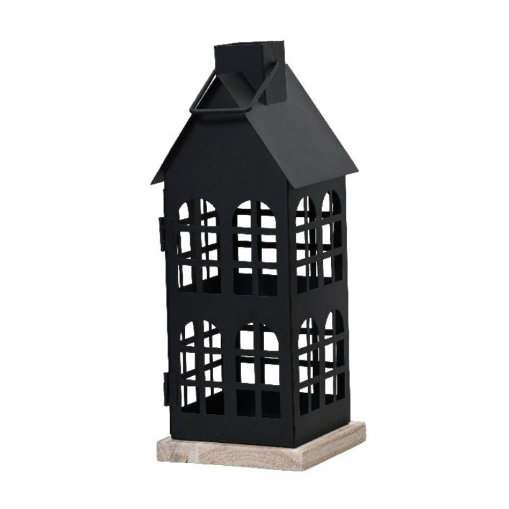 Decoris Medium Black Iron House Lantern