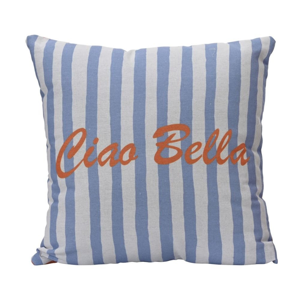 Decoris Polyester & Cotton Digital Print Stripe Pattern Cushion (Choice of 2) - Old Railway Line Garden Centre
