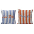 Decoris Polyester & Cotton Digital Print Stripe Pattern Cushion (Choice of 2) - Old Railway Line Garden Centre