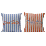 Decoris Polyester & Cotton Digital Print Stripe Pattern Cushion (Choice of 2) - Old Railway Line Garden Centre