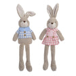 Decoris Polyester Sitting Bunny with Dangling Legs (Choice of 2) - Old Railway Line Garden Centre