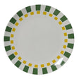 Decoris Round Porcelain Round Stripe Pattern Dinner Plate - Old Railway Line Garden Centre