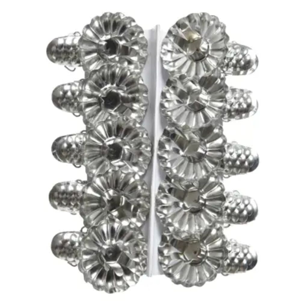 Decoris 10 Silver Christmas Tree Candle Holder Clips