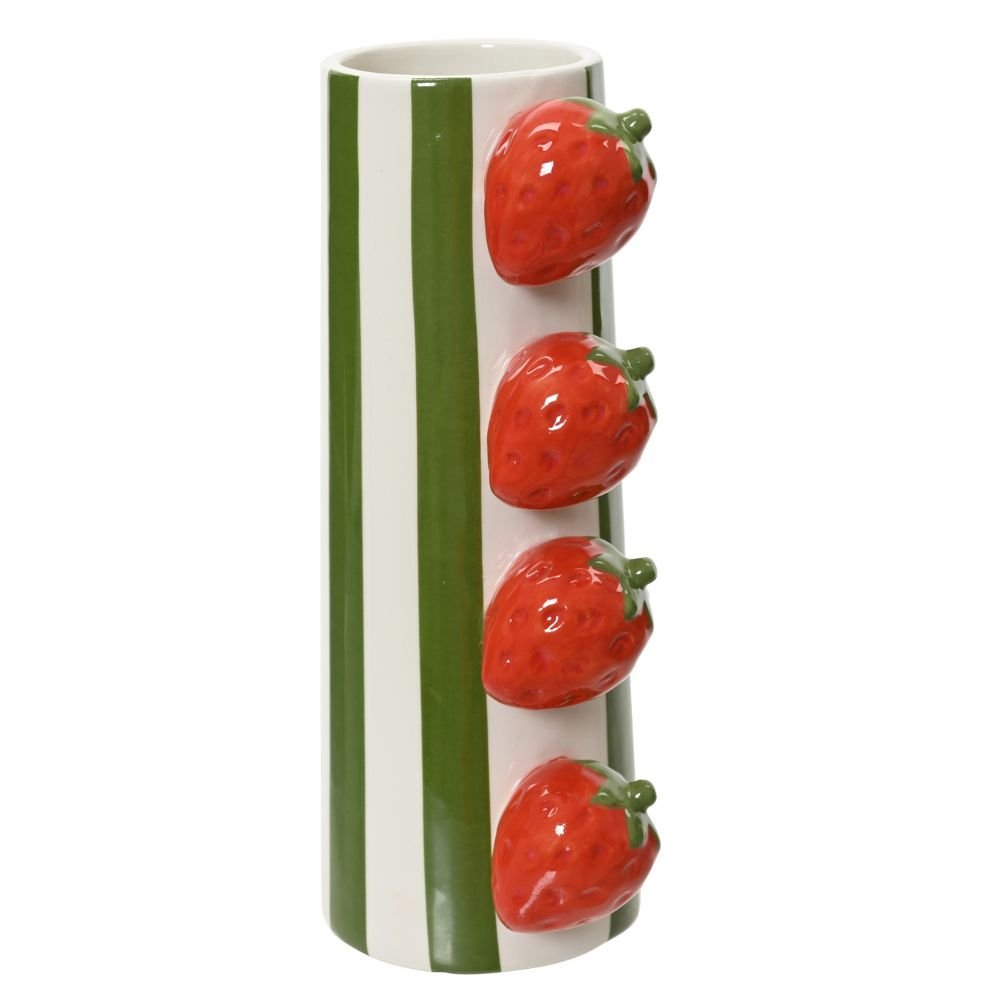 Decoris Strawberry Dolomite Glaze Vase - Old Railway Line Garden Centre