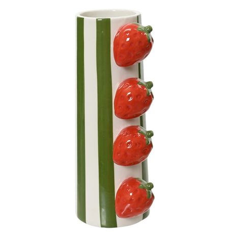 Decoris Strawberry Dolomite Glaze Vase - Old Railway Line Garden Centre