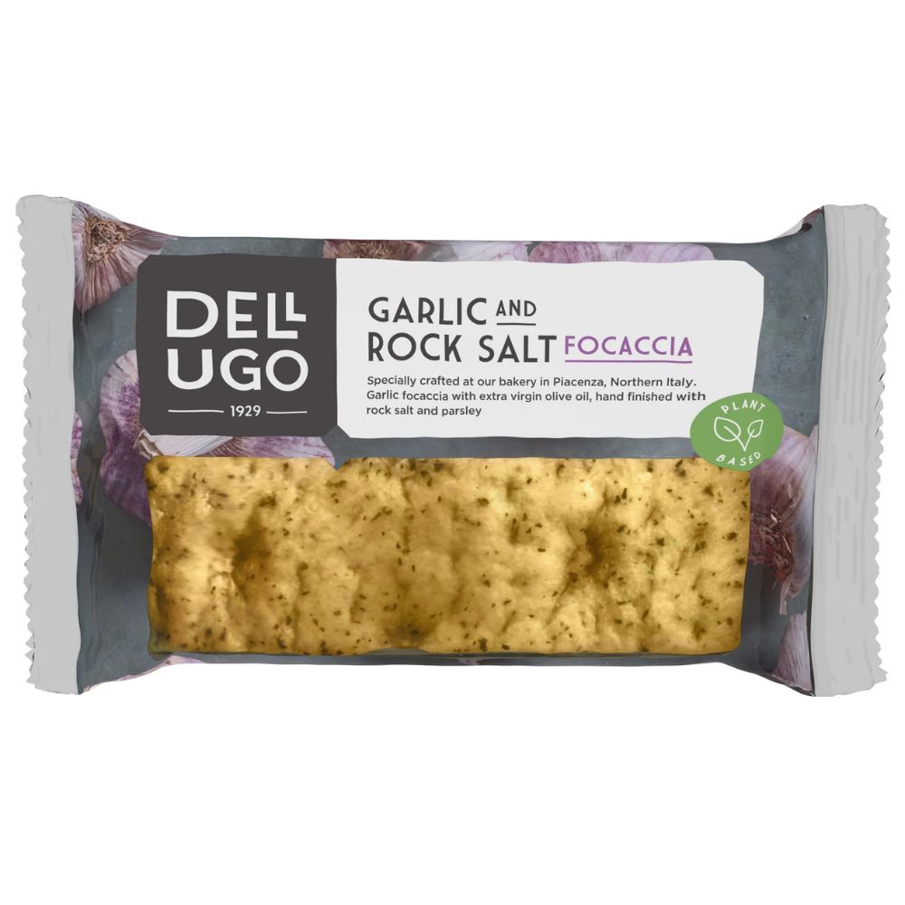 Dell Ugo 170g  Fresh Focaccia - Roasted Garlic
