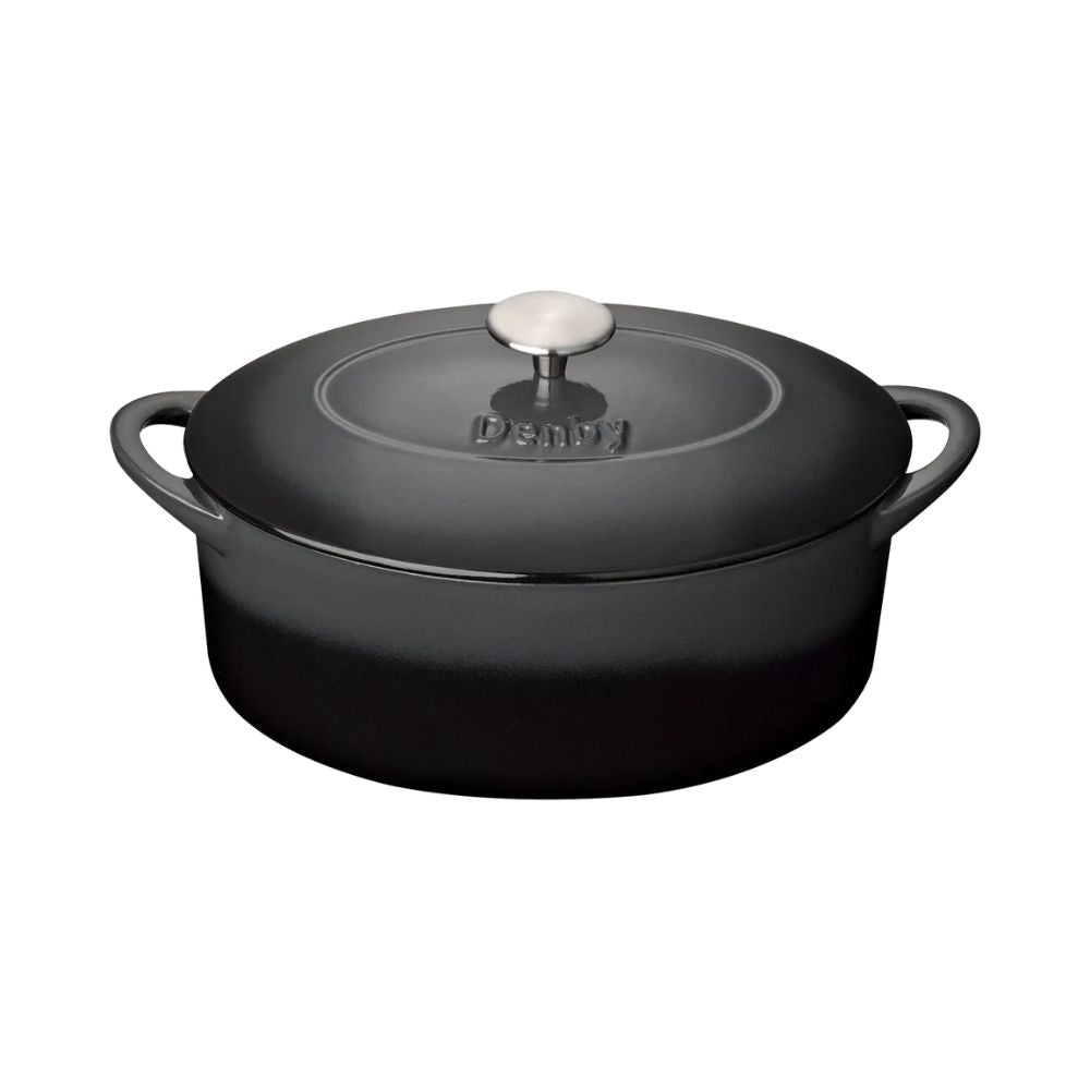Denby 28cm Halo Cast Iron Oval Casserole Pot