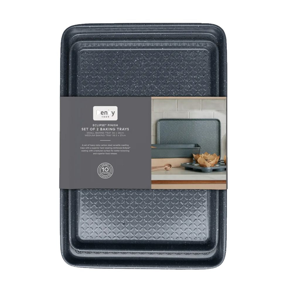 Denby Eclipse Finish Set Of 2 Baking Sheets