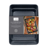 Denby Eclipse Finish Set Of 2 Roasting Trays