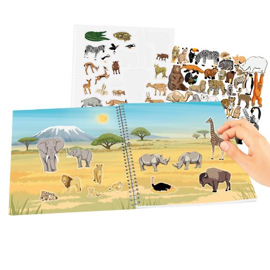 Depesche Create Your Wild Life With Flock Sticker Book