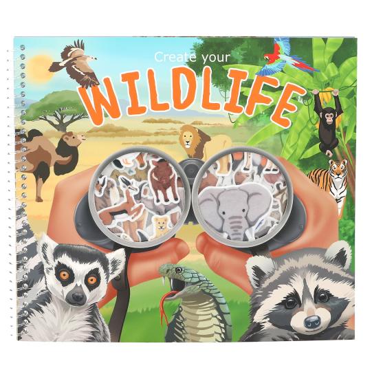 Depesche Create Your Wild Life With Flock Sticker Book