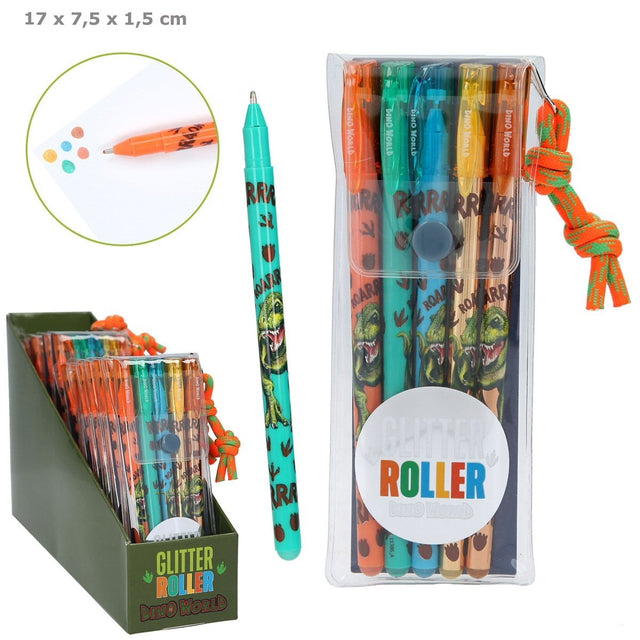 Depesche Dino World Gel Pen Dinosaur Set - Old Railway Line Garden Centre