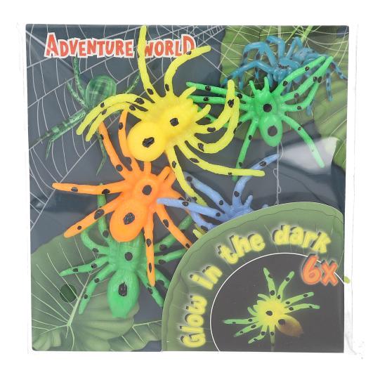 Depesche Dino World Glow In The Dark Spider - (Set of 6)