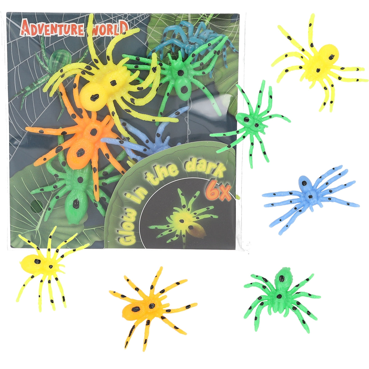 Depesche Dino World Glow In The Dark Spider - (Set of 6)