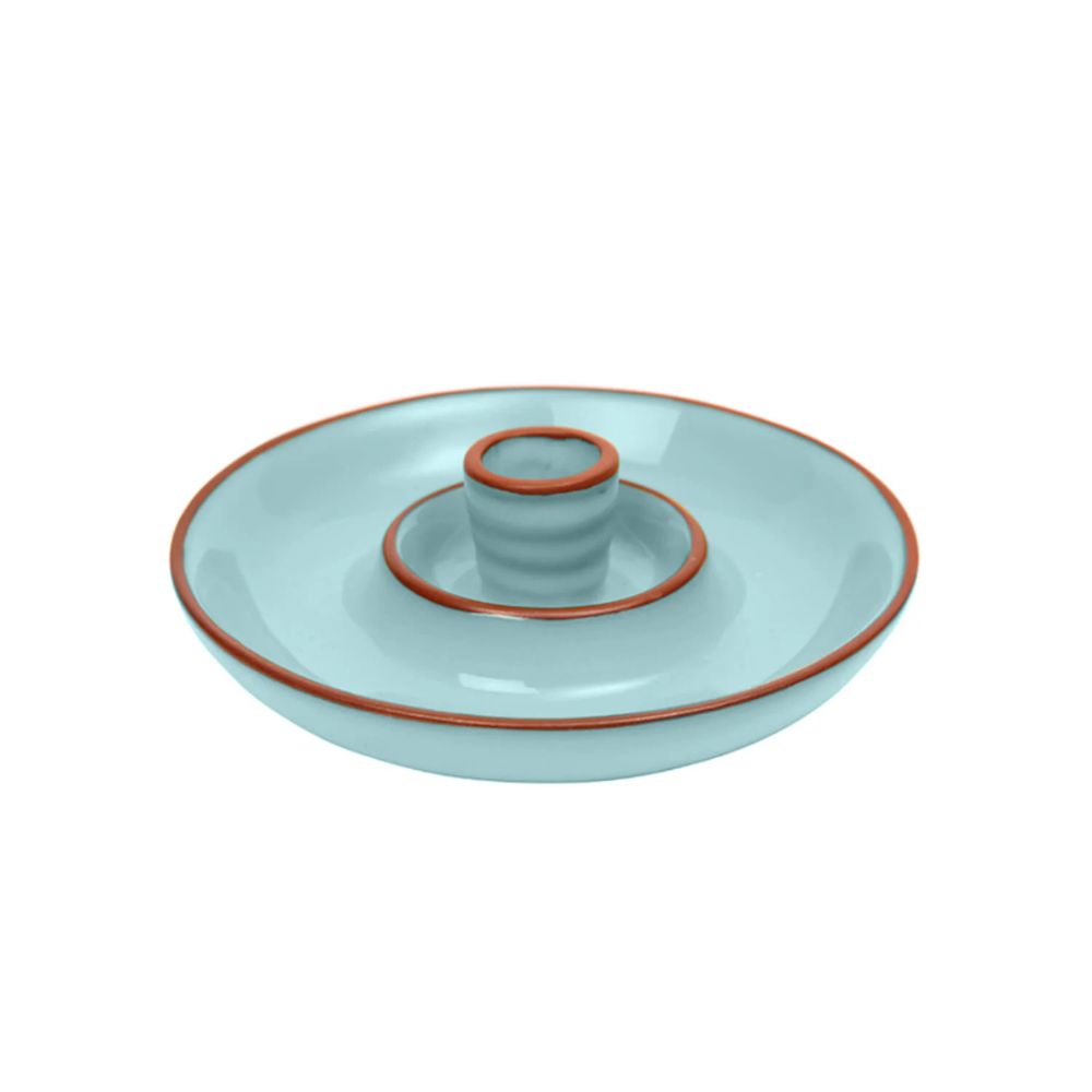 Dexam 15cm Sintra Glazed Terracotta Olive Dish - Duck Egg