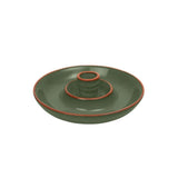 Dexam 15cm Sintra Glazed Terracotta Olive Dish - Olive Green