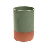Dexam 18cm Sintra Glazed Terracotta Wine Cooler - Olive Green - Old Railway Line Garden Centre