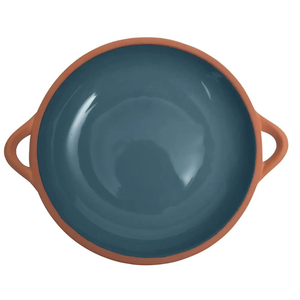 Dexam 27cm Sintra Large Glazed Terracotta Tapas Dish Ink Blue - Old Railway Line Garden Centre