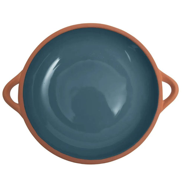 Dexam 27cm Sintra Large Glazed Terracotta Tapas Dish Ink Blue - Old Railway Line Garden Centre