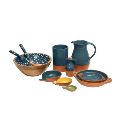 Dexam 3L Dexam Sintra Glazed Terracotta Jug - Ink Blue - Old Railway Line Garden Centre