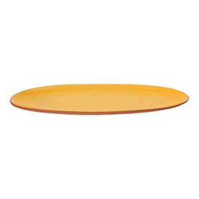 Dexam 48cm Sintra Glazed Terracotta Oval Serving Platter - Ochre - Old Railway Line Garden Centre