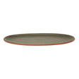 Dexam 48cm Sintra Glazed Terracotta Oval Serving Platter - Olive Green - Old Railway Line Garden Centre