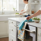 Dexam 70cm Sardines Set of 2 Tea Towels - Blue - Old Railway Line Garden Centre