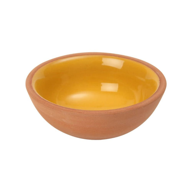 Dexam 7cm Sintra Glazed Terracotta Pinch Pot - Ochre - Old Railway Line Garden Centre