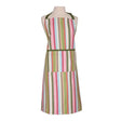 Dexam 90cm Recycled Cotton Striped Adult Apron - Green - Old Railway Line Garden Centre