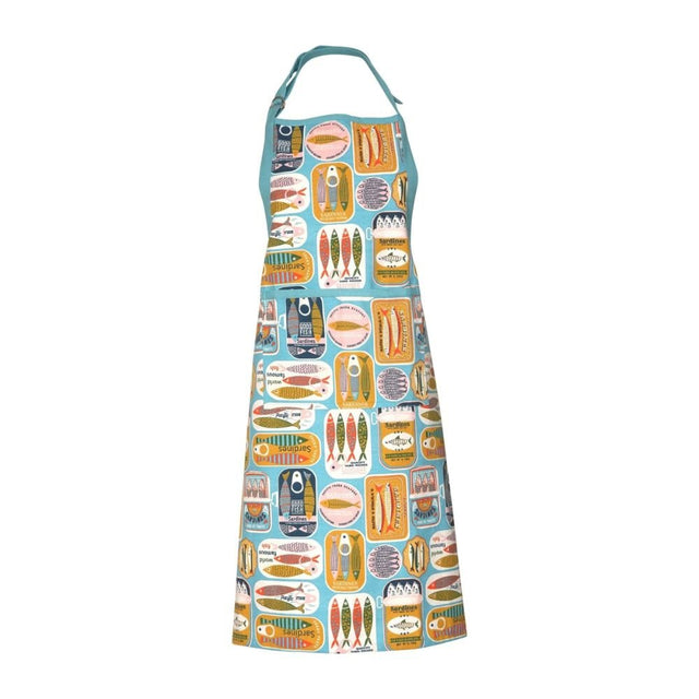 Dexam 90cm Sardines Adult Apron - Blue - Old Railway Line Garden Centre