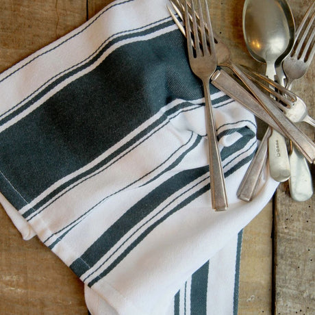 Dexam 70cm Love Colour Striped Tea Towel - Ink Blue